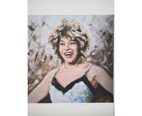 Dhanraz Ramdharry - TINA TURNER - 6/100 signed and hand numbered limited edition print from original art - 16.5" x 11.5" - PR