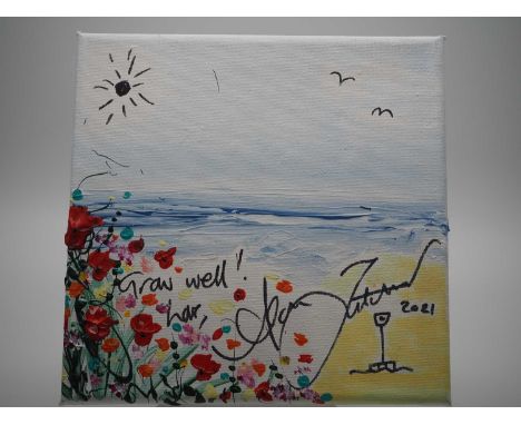 Alan Titchmarsh MBE DL VMH HonFSE signed canvas with artwork added by Charlotte Anna Reed - A legend in the garden and a lege
