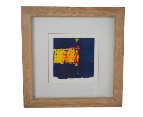 Martyn Brewster 'HEARTSONG SING NO 559' - silkscreen mono print - 4" x 4" in a 9.5" x 9.5" frame - PROVENANCE: Donated to and