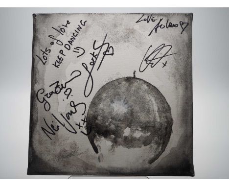 Strictly boys signed canvas with artwork added by Pete Thompson - A lovely piece of art created to celebrate Strictly Come Da