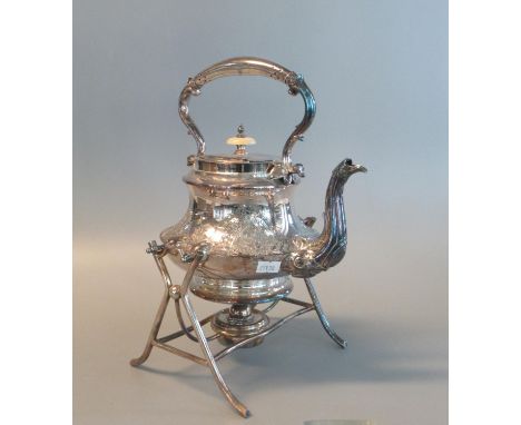 Walker & Hall silver plated spirit kettle on stand. (B.P. 21% + VAT)23cm high x 22 cm wide approx. 31 cm high on stand.