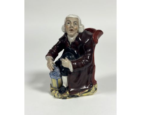 Property of the Late Countess Haig: a Staffordshire character jug of the Night Watchman, first half of the 19th century, mode