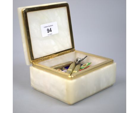 Trinket box together with contents 