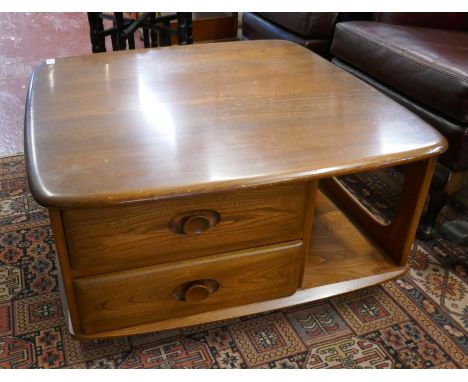 Ercol Pandora coffee table with 2 drawers