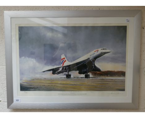 Signed L/E print Concord Final farewell by Rondot COA to rear 