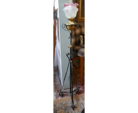 Oil lamp on stand 