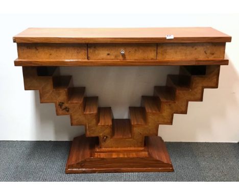 An Art Deco style inlaid console table, 109 x 38 x 84cm.