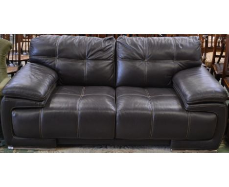 A modern brown leather Violino sofa