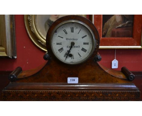 A Waterbury, USA Napoleon hat mantel clock
