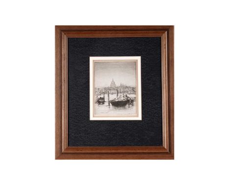 Mortimer Menpes (1855-1938) A View of Venice, signed in plate and margin, etching, 12.5 x 10cms, in frame.