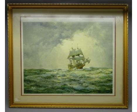 After Montague Dawson (1895-1973) - 'The Gallant Mayflower', colour print pub. 1970 by Venture prints, signed in pencil and w