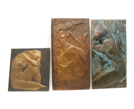 Russian repousse copper plaques, by Irakli Ochiauri, a Georgian painter and sculptor who was awarded the Shota Rustaveli Stat