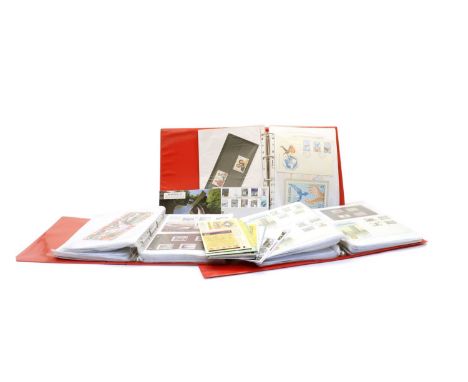 A large quantity of Isle of Man stamps, to incluce 10 folders of 1st day covers, a presentation pack and a box of first day c