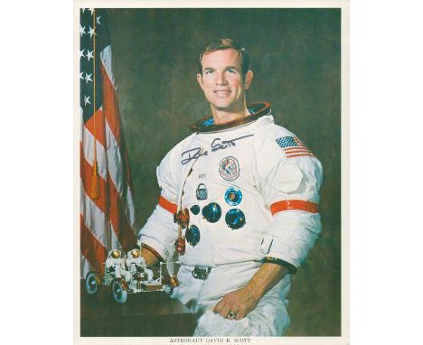 Astronaut David R Scott signed 10x8 inches NASA original colour photo. Good condition. All autographs are genuine hand signed