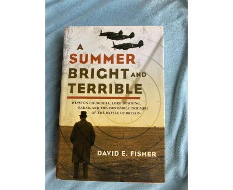 WW2 14 Battle Of Britain Veterans signed Book A Summer Bright And Terrible. Winston Churchill, Lord Dowding, radar, and the i