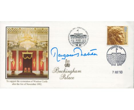 Margaret Thatcher signed Buckingham Palace FDC PM Buckingham Palace SW1 First day open to the public 7 Aug 93. Good condition