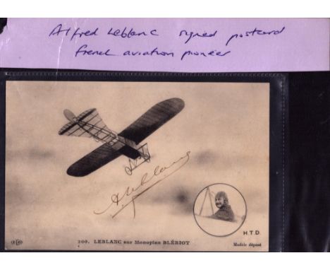 Alfred Leblanc signed vintage 6x4 inch black and white postcard photo. Alfred Leblanc (13 April 1869 22 November 1921) was a 