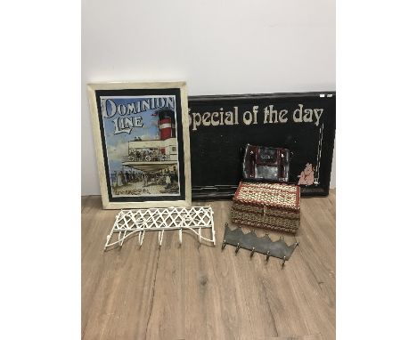 VINTAGE SEWING BOX SIGN ETC