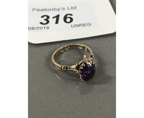 9CT GOLD DRESS RING (SIZE K)