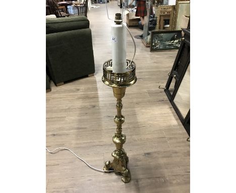 HEAVY BRASS STANDARD LAMP