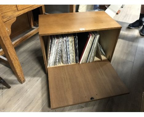 VINTAGE RECORD UNIT FULL OF RECORDS
