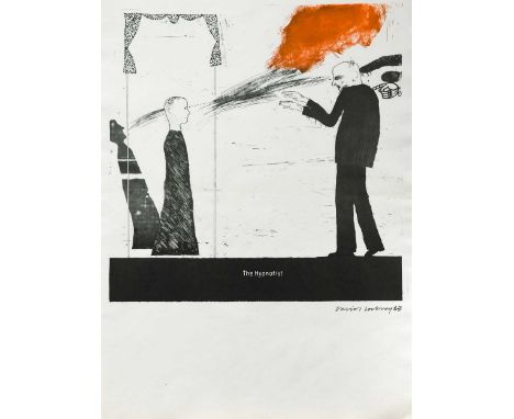 § David Hockney OM, CH, RA (1937-) The Hypnotistfacsimile signed and dated 'David Hockney 63' (lower right) digital reproduct