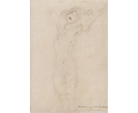 GUSTAV KLIMT (Baumgarten bei Wien 1862 - 1918 Wien)Entwurf für Beethovenfries, um 1901Bleistift/Papier, 45,2 × 32 cmbeschrift