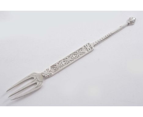 BY ALEXANDER RITCHIE OF IONA: A modern Scottish fork, after the antique, signed "AR IONA", sponsor's mark "ICA", Birmingham 1