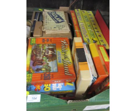 A box of vintage games