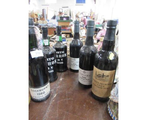 A collection of 5 bottles of Vintage Port, including&nbsp; Taylor's 1980 vintage port x 2, Porto Barros L.B.V 1996 x2 and Qui