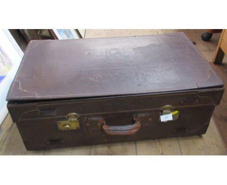 An Orient Leather Company vintage suitcase