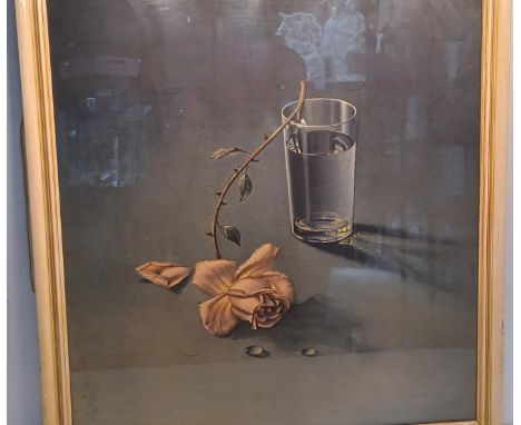 TRETCHIKOFF "WEEPING ROSE" PRINT 57CM X 67CM