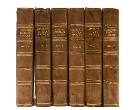 Gibbon (Edward) The History of the Decline and Fall of the Roman Empire, 6 vol., first edition, first issue of vol.1 with err