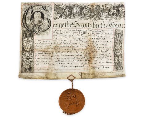 George II (King of Great Britain and Ireland, and Elector of Hanover, 1683-1760) Letters Patent appointing Sir John Strange a