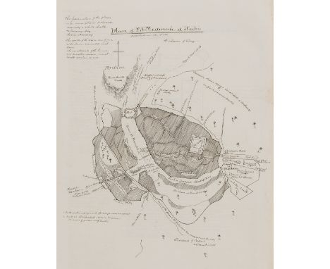 Mecca, Medina &amp; Damascus.- 2 manuscript plans of Mecca and El Medinah and a map of Damascus, 3 highly detailed pen and in