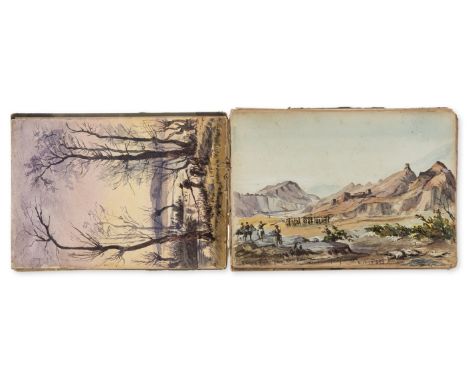 India, Pakistan &amp; Bangladesh.- English School (late 19th century) Album of original watercolours by a British army office