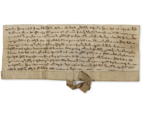Grendon (Sir Ralph de, 1270-1332) I, Sir Ralph de Grendone, kt, have granted to William de Thomas Faber (Smith) and Agnes his
