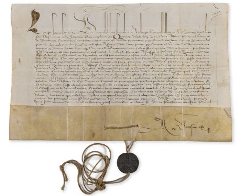 Leo X (Pope, born Giovanni di Lorenzo de' Medici, 1475-1521) Papal bull addressed to the archbishop of Santiago di Compostell