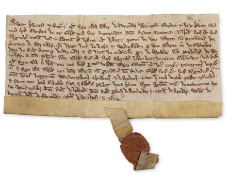 Yorkshire, Farnley Tyas.- I, Adam Faber (Smith) of Farnelay [Farnley Tyas] grant and quitclaim to Franc[isc]us Teutonicus of 