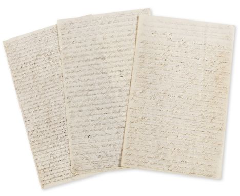 American Civil War.- Burning of Columbia.- Afron (Mrs Charles M., of Columbia, South Carolina) 8 Autograph letters most signe