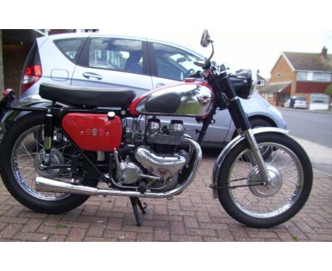 A 1958 Matchless G11, registration number UWY 658, frame number A63662, engine number 58/G11 06856, red and chrome. The Match