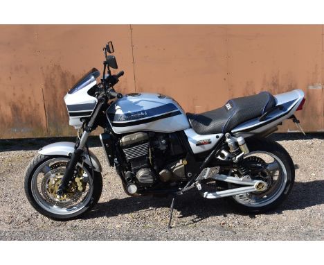 A 2003 Kawasaki ZRX 1200R, registration number GX03 YHB, silver. This muscle bike has just had a full service, carburettor cl