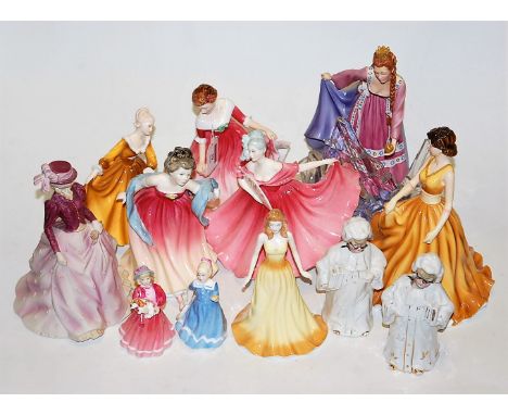 A collection of eight Royal Doulton figurines, to include Elaine HN3307, My Best Friend HN3011, Karen, Amy's Sister HN3445, M