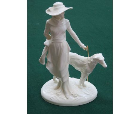 ROYAL WORCESTER ALL THE RAGE CERAMIC FIGURE- STROLLING IN SATIN 