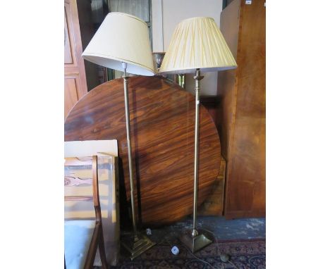 TWO BRASS STANDARD LAMP 