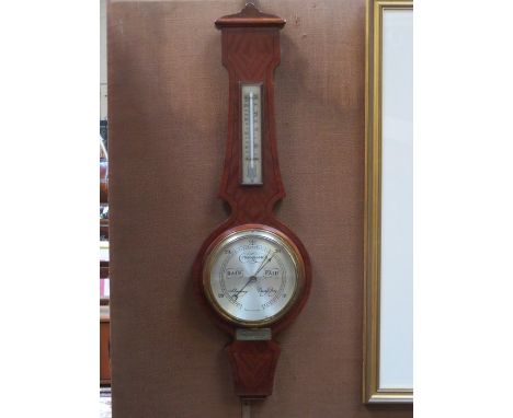 MAHOGANY CASED WHEEL BAROMETER 