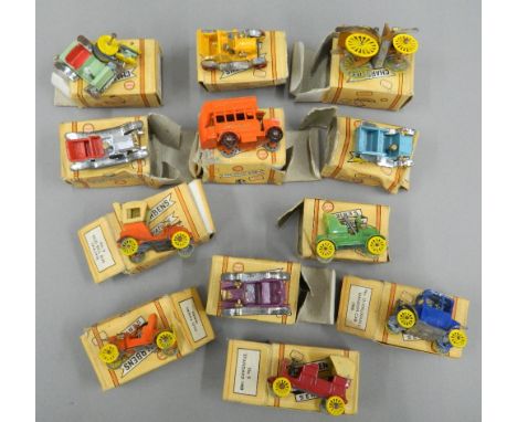 A set of twelve boxed Charbens Miniature Old Timers Series die cast vehicles