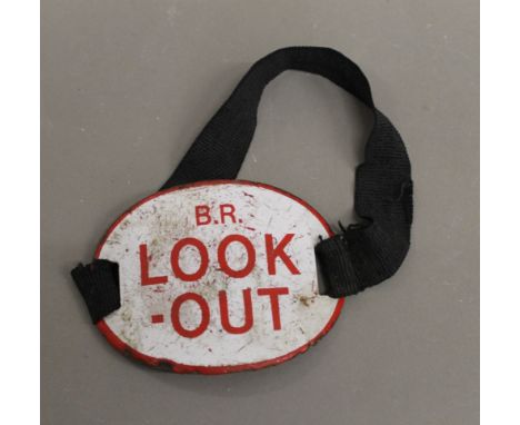 A British Rail enamel look-out armband