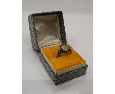 A Victorian unmarked stone set ring. 