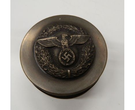 A Nazi type snuff box. 7 cm diameter.